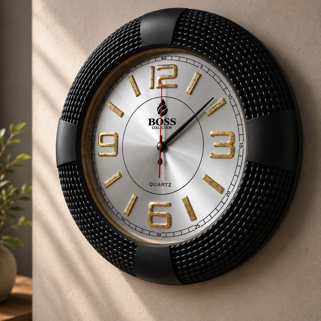 BOSS Collection Luxury Textured Wall Clock